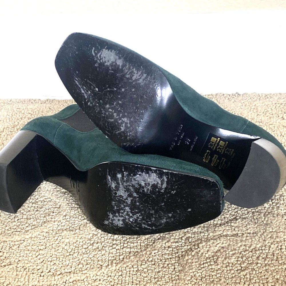 Rag & Bone "Aslen" Forest Green Suede Ankle Boots… - image 7